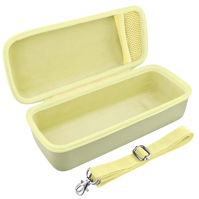 Alt view image 3 of 7 - for Bose SoundLink Plus Portable Speaker Hard Protective Case,Citrus Yellow Detachable Shoulder Strap, Reinforced Hand Strap, Easy Carrying, Dual Mesh Pockets, Cable Organization