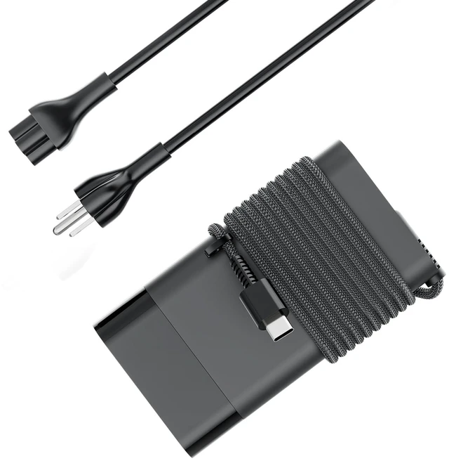 Main image of 65W Type C Charger Fit for HP Envy Chromebook Spectre x360 Omnibook Laptop Braided Cable, Overheat Protection, Fast Charging, 10ft Long Power Cord, Type C AC Adapter Fit for HP EliteBook ProBook x360