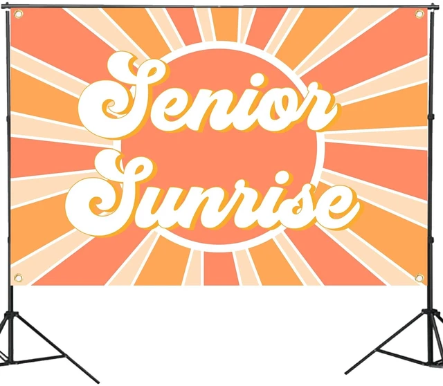 Main image of Senior Sunrise Class of 2027 Senior Night Sunrise Backdrop Senior Night Backdrop for Class of 2027 Graduation Decorations High School College Gift Photography Background 3 x 5 ft