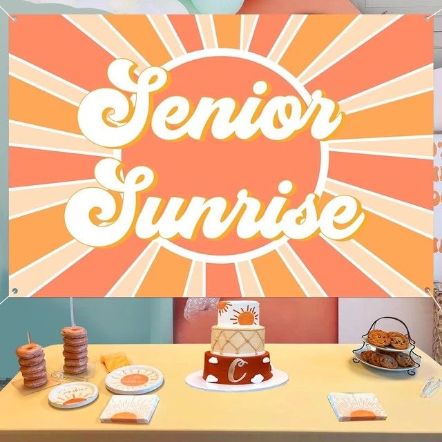 Alt view image 2 of 6 - Senior Sunrise Class of 2027 Senior Night Sunrise Backdrop Senior Night Backdrop for Class of 2027 Graduation Decorations High School College Gift Photography Background 3 x 5 ft