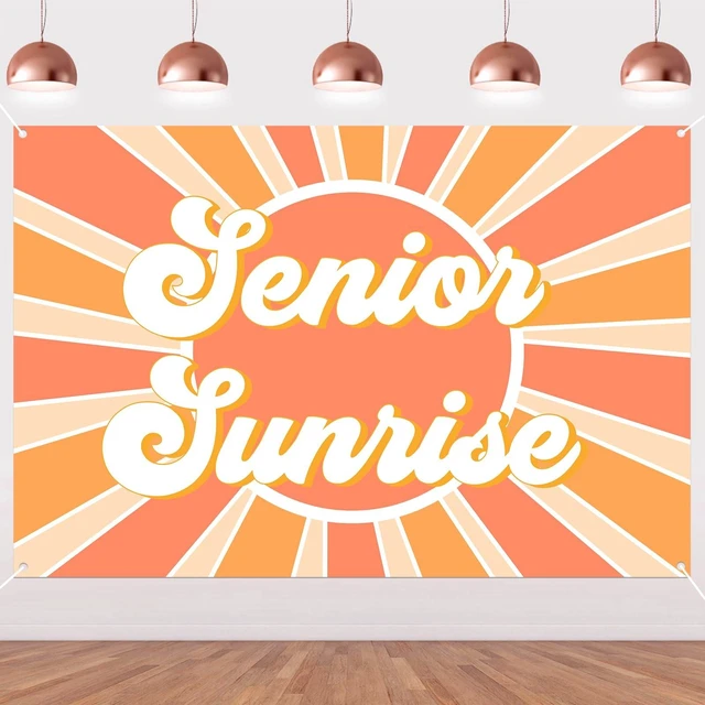 Alt view image 3 of 6 - Senior Sunrise Class of 2027 Senior Night Sunrise Backdrop Senior Night Backdrop for Class of 2027 Graduation Decorations High School College Gift Photography Background 3 x 5 ft