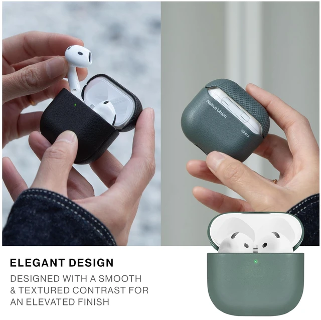Alt view image 7 of 7 - (Re) Classic Case for AirPods 4 Premium Resistant & Recycled Materials Durable Protection Supports Wireless Chargers Compatible with AirPods 4 (Slate Green)