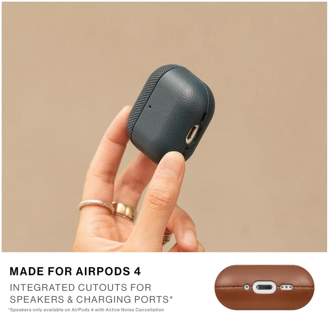 Alt view image 2 of 7 - (Re) Classic Case for AirPods 4 Premium Resistant & Recycled Materials Durable Protection Supports Wireless Chargers Compatible with AirPods 4 (Tan)