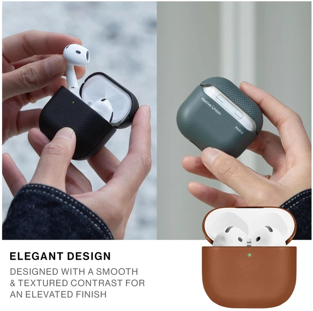 Alt view image 7 of 7 - (Re) Classic Case for AirPods 4 Premium Resistant & Recycled Materials Durable Protection Supports Wireless Chargers Compatible with AirPods 4 (Tan)