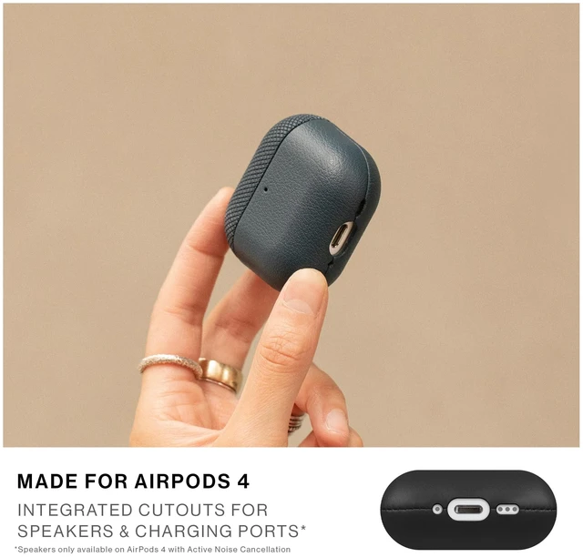 Alt view image 2 of 7 - (Re) Classic Case for AirPods 4 Premium Resistant & Recycled Materials Durable Protection Supports Wireless Chargers Compatible with AirPods 4 (Black)