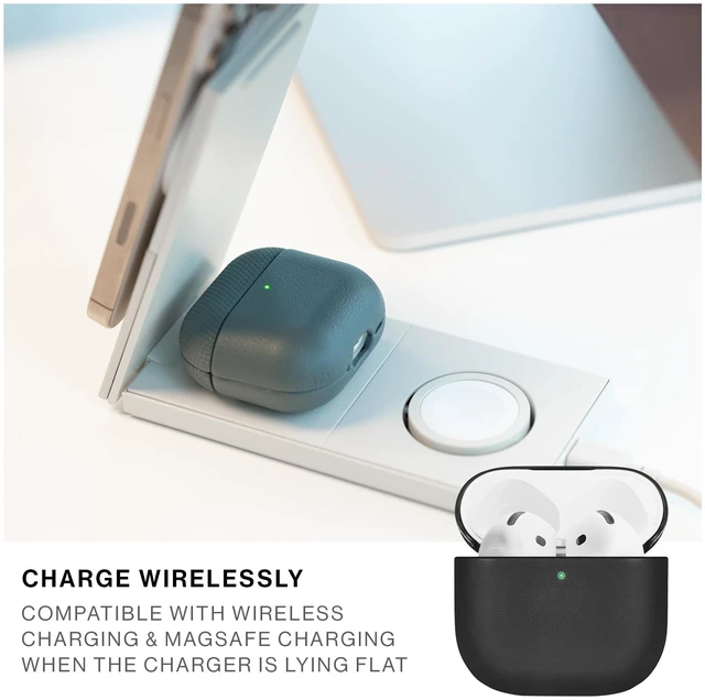 Alt view image 5 of 7 - (Re) Classic Case for AirPods 4 Premium Resistant & Recycled Materials Durable Protection Supports Wireless Chargers Compatible with AirPods 4 (Black)