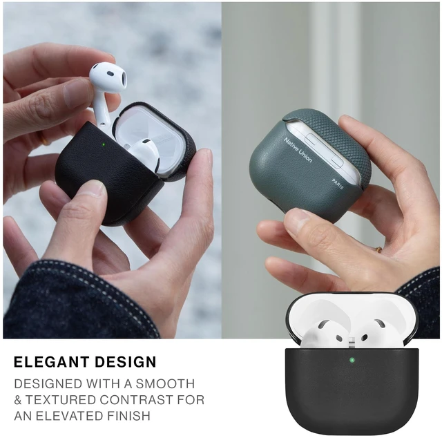 Alt view image 7 of 7 - (Re) Classic Case for AirPods 4 Premium Resistant & Recycled Materials Durable Protection Supports Wireless Chargers Compatible with AirPods 4 (Black)