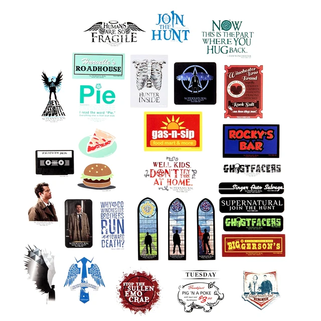 Alt view image 5 of 7 - ConQuest Supernatural Decal Bundle 120 Unique Supernatural Stickers, 5 Clear Stickers, Waterproof, UV & Scratch Resistant Sticker Decals, Officially Licensed
