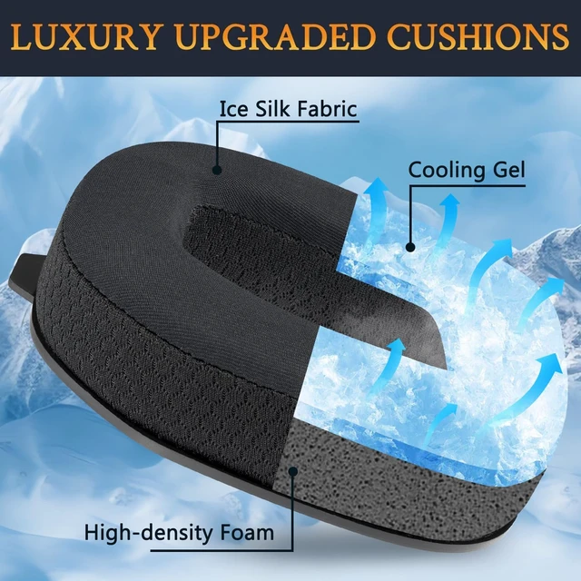 Alt view image 4 of 7 - Cooling Earpads for Astro A50X/A50 Gen4/A50 Gen5 - Black Not Fit A50 Gen 1/2/3 Headphones
