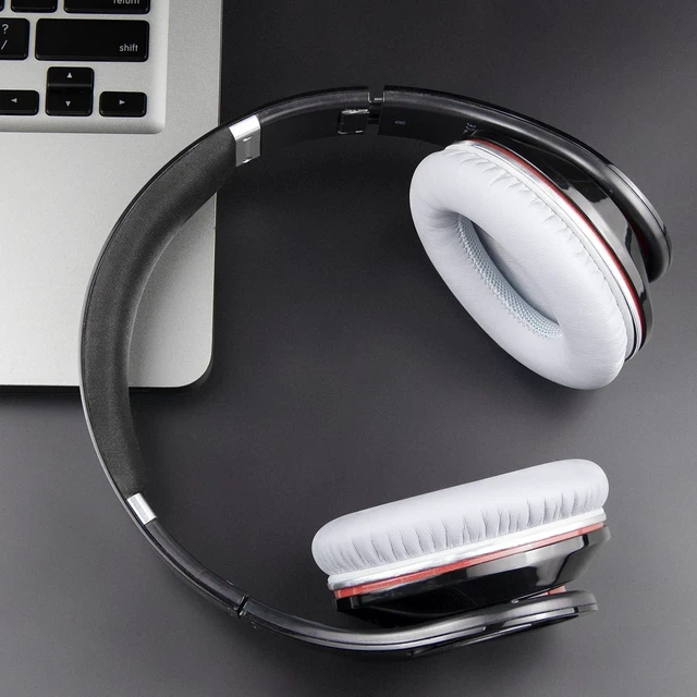 Alt view image 6 of 7 - Replacement Ear Pads Cushions for Monster Beats Studio 1.0 (1 st Gen) Headphones by Dr. Dre (Do Not Fit Studio 2 and Studio 3), Earpads with Soft Protein Leather (White)