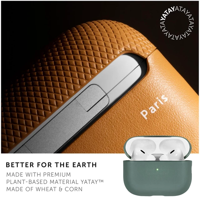 Alt view image 4 of 7 - (Re) Classic Case for AirPods Pro 2 Premium Plant-Based Materials Supports Wireless Chargers Compatible with AirPods Pro, AirPods Pro 2nd Gen (Slate Green)