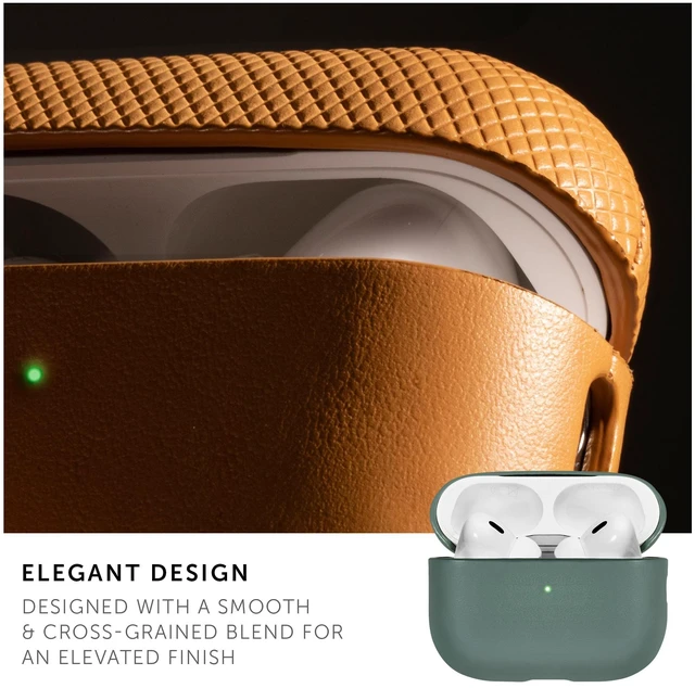 Alt view image 7 of 7 - (Re) Classic Case for AirPods Pro 2 Premium Plant-Based Materials Supports Wireless Chargers Compatible with AirPods Pro, AirPods Pro 2nd Gen (Slate Green)