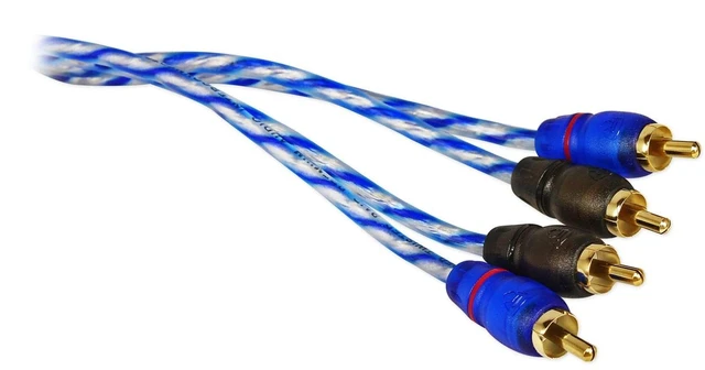 Alt view image 2 of 2 - RTR252 25 Foot 2 Channel Twisted RCA Cable Pair, 100% Copper Split Pin Connectors, Oxygen Free, Noise Rejection, Color Coded Channels, High Grade Audiophile Interconnect, Triple Shielded