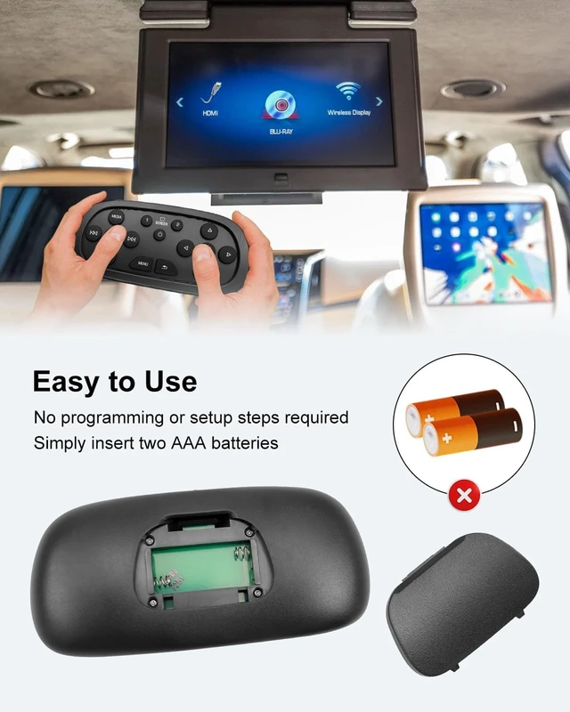 Alt view image 5 of 6 - Video Remote Control Fits for Chevy Yukon Sierra Silverado GMC 2015-2021 Fits for Cadillac Escalade 2015-2020 SRX 2013-2016 XTS 2014-2016, DVD Player Remote Control Replace 84012998 23432163