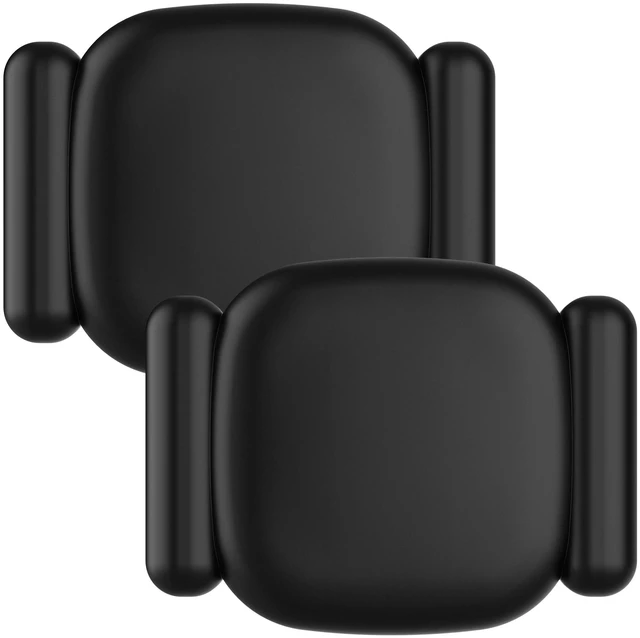 Main image of Magnetic Holder for Tile Life360 Mate (2024) Bluetooth Tracker, Waterproof Scratch-Resistant Silicone Case, Dual Mounting with Magnetic and 3M Adhesive, Black, 2 Pack