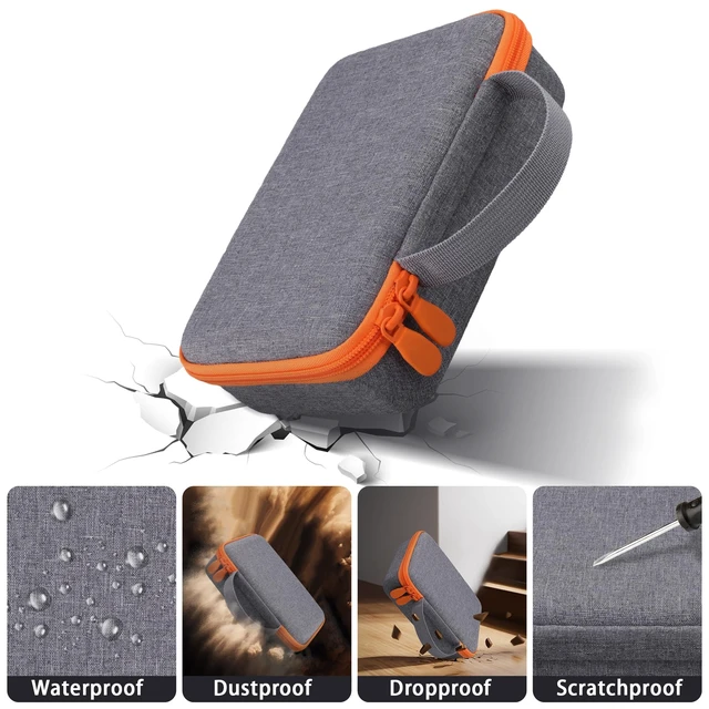 Alt view image 5 of 7 - Hard Storage Case for WOLFBOX MF200 Electric Air Duster Shockproof, Anti-crush, Mesh Pocket, Accessory storage, Not losing accessories, Protective Storage Box, Gray Case