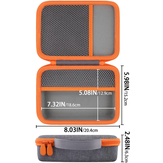 Alt view image 6 of 7 - Hard Storage Case for WOLFBOX MF200 Electric Air Duster Shockproof, Anti-crush, Mesh Pocket, Accessory storage, Not losing accessories, Protective Storage Box, Gray Case