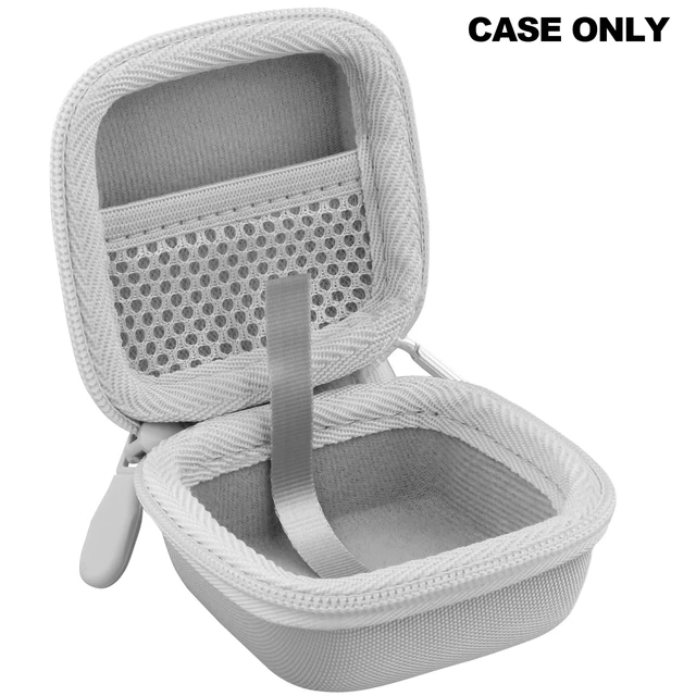Alt view image 3 of 7 - for Soundcore Liberty 5 Pro Max/5 Pro/5 Earbuds Hard Travel Case, White Portable Protective Storage Bag with Mesh Pocket, Elastic Securing Strap & Carabiner, Shockproof EVA Shell and Soft Lining