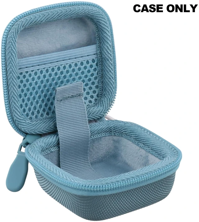 Alt view image 3 of 7 - for Soundcore Liberty 5 Pro Max/5 Pro/5 Earbuds Hard Travel Case, Blue Portable Protective Storage Bag with Mesh Pocket, Elastic Securing Strap & Carabiner, Shockproof EVA Shell and Soft Lining