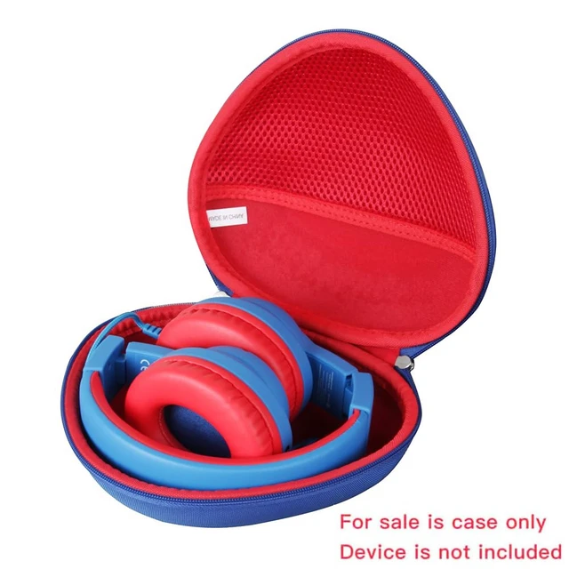 Alt view image 2 of 6 - Hard Travel Case for iClever HS19 / iClever BTH12 Kids Headphones (outer Blue + Inner Red)
