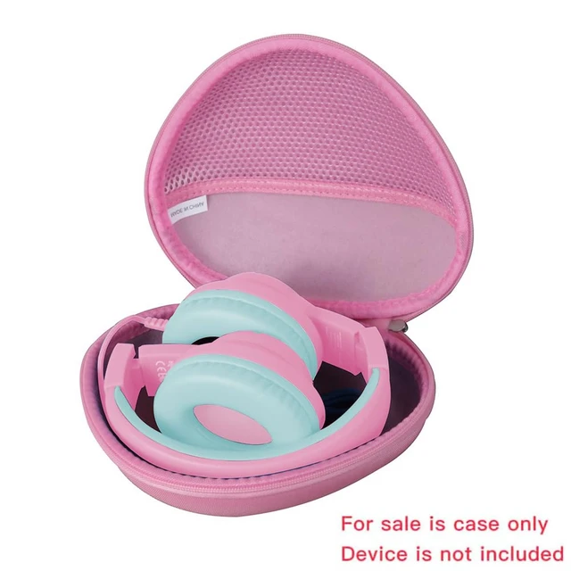 Alt view image 2 of 6 - Hard Travel Case for iClever HS19 / iClever BTH12 Kids Headphones (Pink)