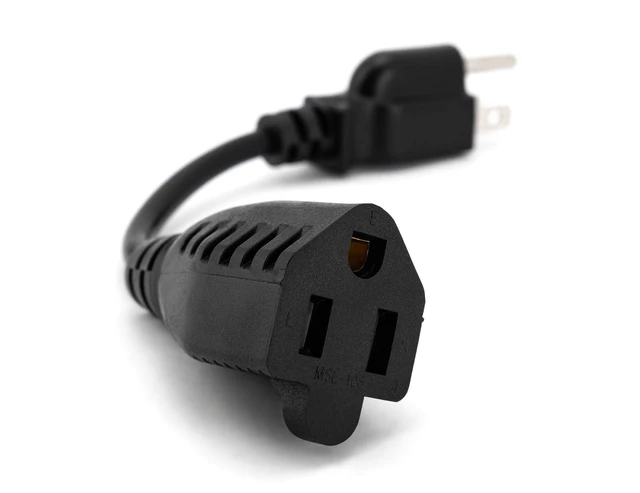 Alt view image 4 of 5 - 6-Inch Power Extension Cable, 5-Pack, Outlet Saver, 18 AWG