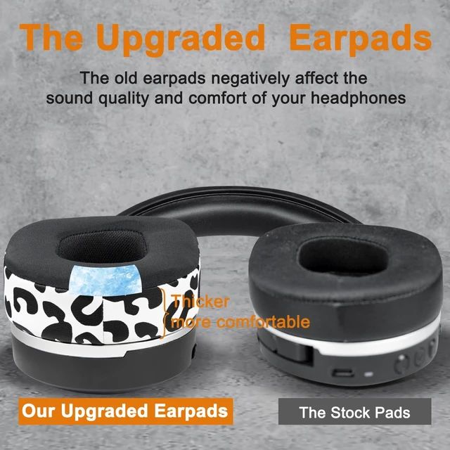 Alt view image 6 of 7 - Cooling-Gel Earpads Cushions Replacement for Turtle Beach Stealth 700 Gen 2, 700 Gen2 MAX Wireless Gaming Headset, Ear Pads with Ice Silk Fabric, Noise Isolation Foam - Snow Leopard