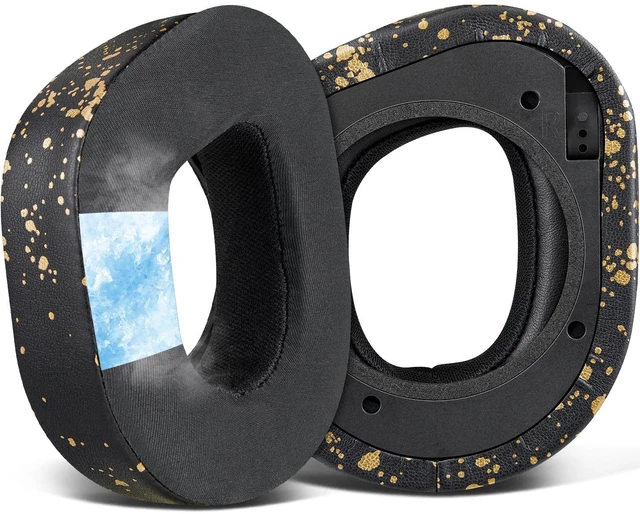 Main image of Cooling-Gel Earpads Cushions Replacement for Turtle Beach Stealth 700 Gen 2, 700 Gen2 MAX Wireless Gaming Headset, Ear Pads with Ice Silk Fabric, Noise Isolation Foam - Black Gold