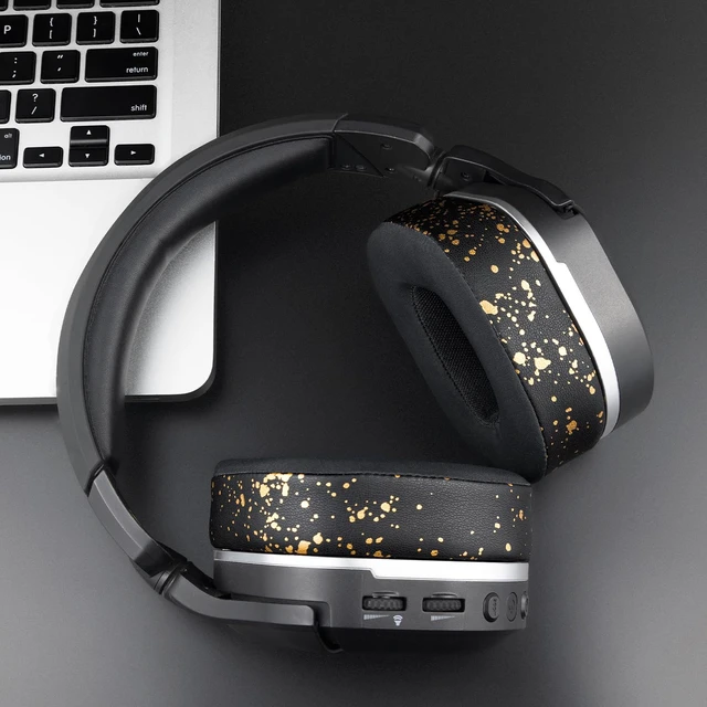 Alt view image 4 of 7 - Cooling-Gel Earpads Cushions Replacement for Turtle Beach Stealth 700 Gen 2, 700 Gen2 MAX Wireless Gaming Headset, Ear Pads with Ice Silk Fabric, Noise Isolation Foam - Black Gold