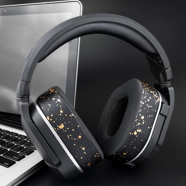 Alt view image 5 of 7 - Cooling-Gel Earpads Cushions Replacement for Turtle Beach Stealth 700 Gen 2, 700 Gen2 MAX Wireless Gaming Headset, Ear Pads with Ice Silk Fabric, Noise Isolation Foam - Black Gold