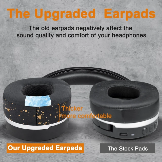 Alt view image 7 of 7 - Cooling-Gel Earpads Cushions Replacement for Turtle Beach Stealth 700 Gen 2, 700 Gen2 MAX Wireless Gaming Headset, Ear Pads with Ice Silk Fabric, Noise Isolation Foam - Black Gold