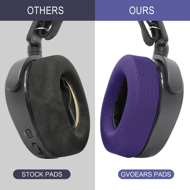 Alt view image 6 of 7 - Ear Pads for SteelSeries Arctis 1/3/5/7/7P/7X/9/Pro/Prime - Deep Purple Also for Arctis 7/7+/7P/7X, Arctis 9/9X Headset, Earpads Cushions Replacement with Mesh Fabric, High-Density Foam