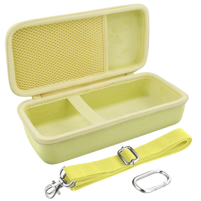 Alt view image 4 of 7 - Hard and Silicone Case for Bose SoundLink Flex 2/1,Citrus Yellow 2nd Gen Compatibility, Dual-Layer Protection, EVA Hard Shell, Silicone Cover, Adjustable Shoulder Strap, Aluminum Carabiner