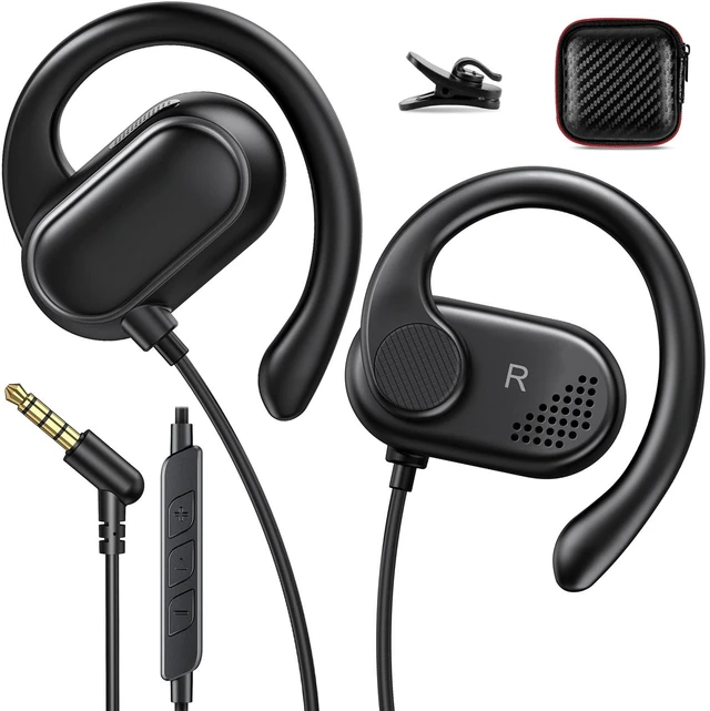 Main image of 3.5mm Wired Earbuds Open Ear Headphones Sport Headset with Mic Over Ear Earphones for iPod/MP3 Laptop for Android Airplane School Students Running Exercise Gym Workout Black