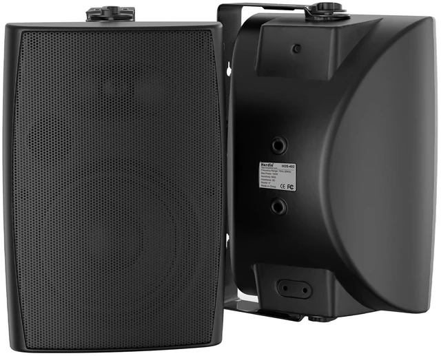 Main image of 4 Inches 200 Watts Outdoor Bluetooth Speakers, Bluetooth 5.3,TWS Stereo Paring,Wall Mount Speaker System Waterproof Suitable for Patio Home Poolside Deck Backyard (Pair, Black)