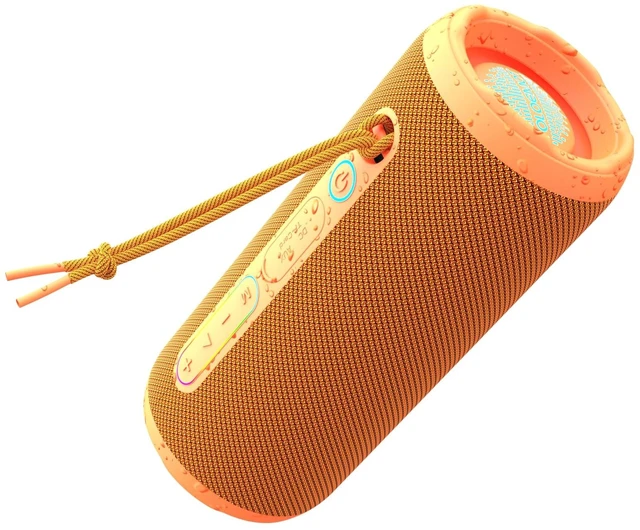 Main image of Shower Bluetooth Speaker, IPX7 Waterproof, 24W Deep Bass, TWS Stereo Pairing, 12H Playtime, Outdoor Speaker for Travel, Sport, Party, Camping (Orange)