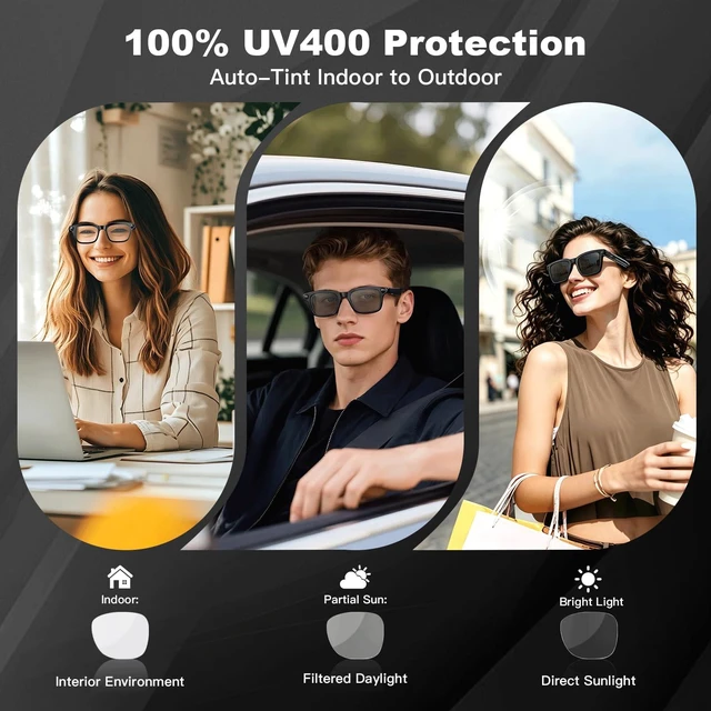 Alt view image 7 of 7 - Smart Glasses with Camera, 800W Anti-Shake Camera Glasses & 1080P Video Recording Dual Mic, AI Real-time Translation with 145 languages, 7H Music for Travel, Sports, Outdoor & Hands-Free Daily Use