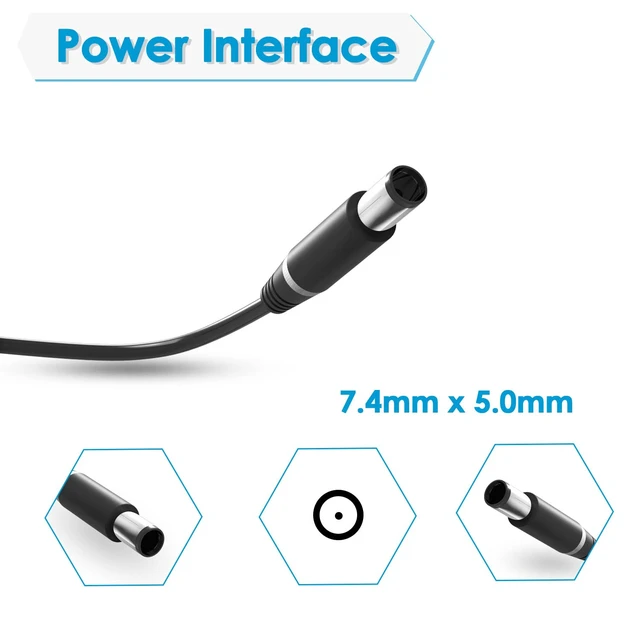 Alt view image 2 of 6 - Slim 65W AC Adapter Charger Compatible with Dell Latitude 7480 7490 7290 7404 7204 6520 5590 5580 5530 5490 5290 E6430 E6440 E6500 E6510 E6520 E6530 E6540 E7240 E7250 E7440 E7450 Power Supply Cord