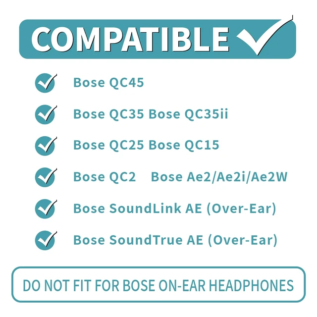 Alt view image 2 of 7 - Upgraded Cooling Gel Ear Pads Replacement for Bose QC25/QC35/QC45/AE2/AE2i/AE2w Headphones, Noise Cancelling, High-Density Memory Foam, Extra Thick and coolerIce Silk Fabric - Black/Green