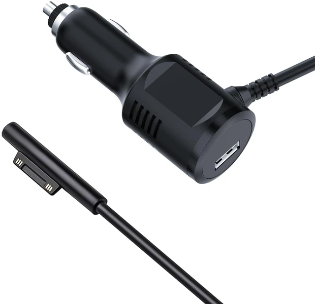 Main image of Car Charger for Microsoft Surface Pro When Truck car Work Compatible with Surface 3/4/5/6/7/X Book laptop1/2/3/1800/1625/1735/1736 15V 4A With 5V 2A USB-A Port