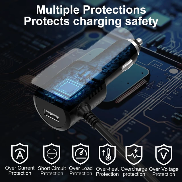 Alt view image 5 of 7 - Car Charger for Microsoft Surface Pro When Truck car Work Compatible with Surface 3/4/5/6/7/X Book laptop1/2/3/1800/1625/1735/1736 15V 4A With 5V 2A USB-A Port