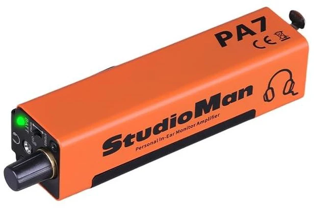 Main image of PA7 Personal in-Ear Monitor Amplifier, Orange, 3.5mm Output XLR and TRS Inputs, Stereo/Mono Switch, Volume Control, Rack Mountable, Metal