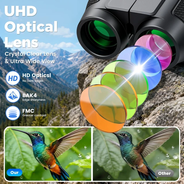 Alt view image 3 of 7 - 10x25 Binoculars for Adults,High Powered Binoculars with Large View