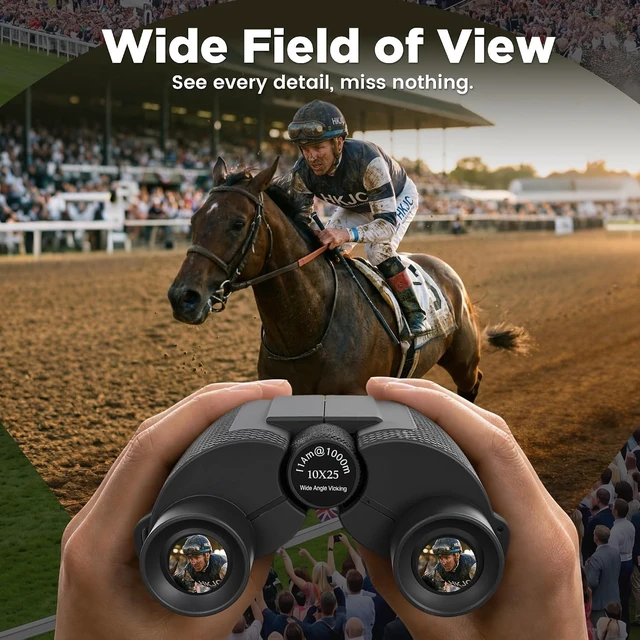 Alt view image 4 of 7 - 10x25 Binoculars for Adults,High Powered Binoculars with Large View