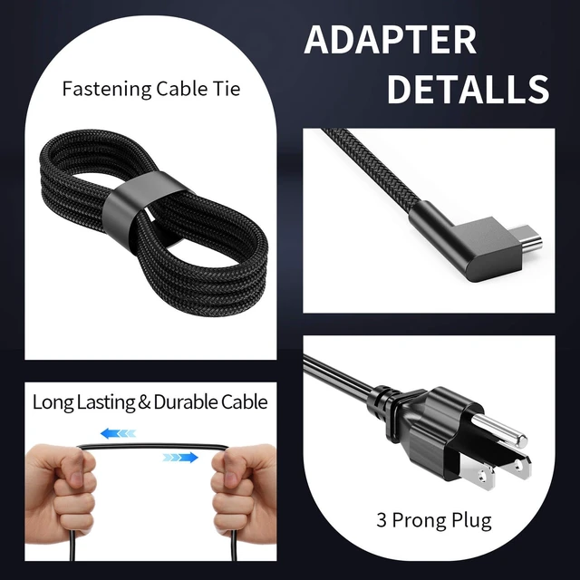 Alt view image 5 of 7 - 280W 19.5V 14.36A Gan Charger for Razer Blade 16 18 RZ09-0483 RZ09-0484 RTX 4070 4080 4090 with AC Power Supply Adapater Cord