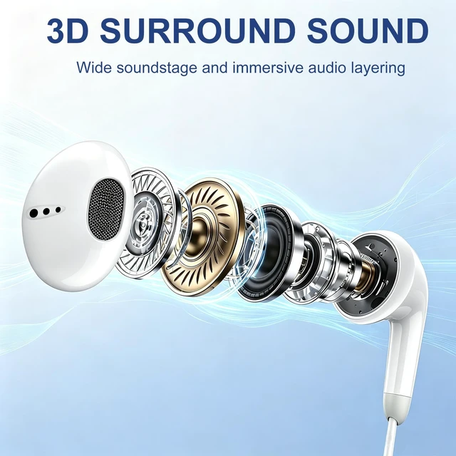 Alt view image 2 of 7 - 2 Pack USB C Headphones for iPhone 18Pro 17 16 15 with Mic & Remote Control Wired Earbuds Noise Isolation In-Ear Headphones for 18Pro/17/16/15 Series, Galaxy, Pixel, iPad Pro and More USB-C Devices