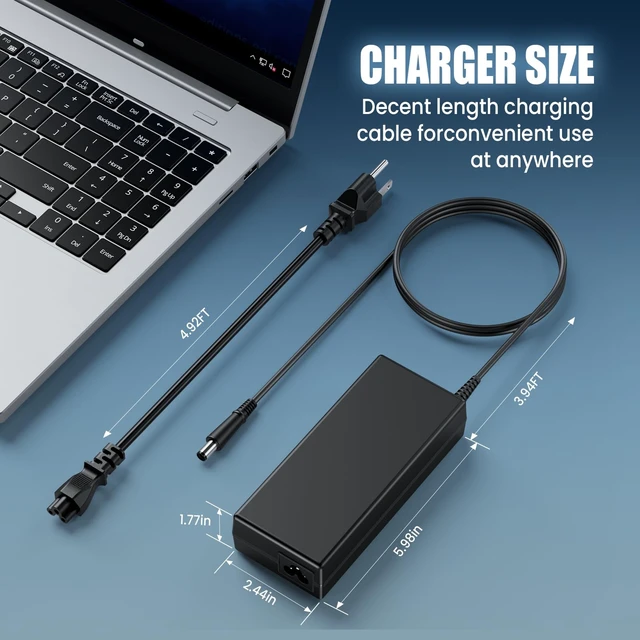 Alt view image 3 of 7 - 135W 19V 7.1A AC Adapter for HP DC7800 DC7900 DC8000 Compaq Elite 8000 Ultra-Slim Desktop TC4400, Replace 391174-001 481420-001 397747-001 397803-001, 7.4mm 5.0mm Power Cord