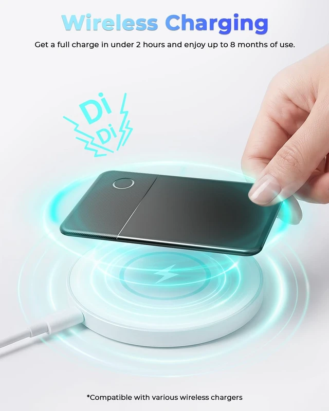 Alt view image 6 of 7 - Wallet Tracker Card (iOS and Android),0.04in Ultra-Thin Smart Tracking Card Apple MFi Certified, Work with Apple Find My & Google Find Hub, 150dB Loud Alarm, Wireless Charging, IP68, Multi-purpose