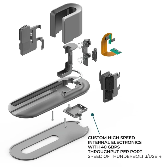 Alt view image 7 of 7 - DockBook for Touch Bar MacBook Pro 2016-2020 & 2022 Must Have Touch Bar, Does Not Support Dual Monitors, Requires Your Power Adapter, Touch Bar MacBook Pro Only