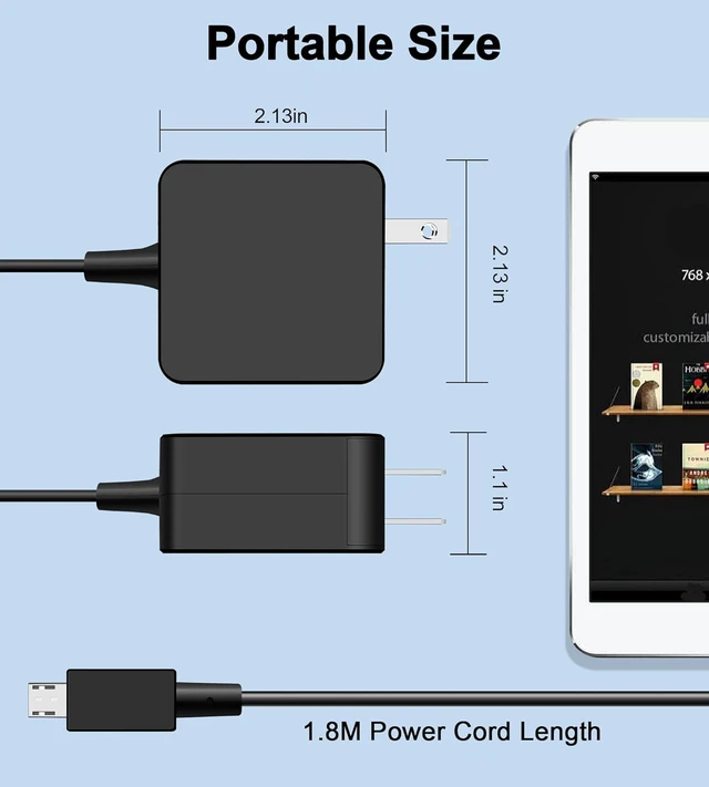 Alt view image 7 of 7 - 33W Charger Compatible with Asus Eeebook X205 X205T X205TA E205SA Vivobook E200H E202S E205SA Transformer Book Flip TP200SA TP200S Chromebook C100PA C201 C201P C201PA Laptop Adapter